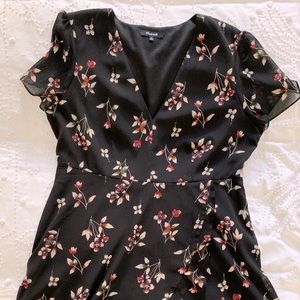 Madewell Floral Flutter Dress, Size 12